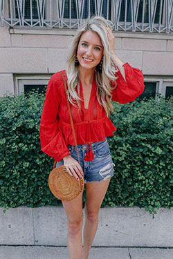 High waisted denim shorts outfit: Shorts Outfit  