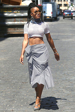 Keke Palmer - , fashion, woman, skirt: Black Celebrity Fashion,  Celebrity Outfit Ideas,  Peplum Skirt  