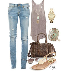 Polyvore Summer Casual wear - jeans, fashion, denim, shoe: Polyvore Outfits Summer  