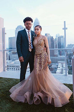 Beautiful Homecoming Outfits For Black People: party outfits,  Black Couple Homecoming Dresses  