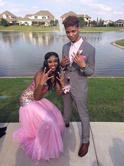 What Types Of Clothes Do Teens Wear To Homecoming?: Black Couple Homecoming Dresses  