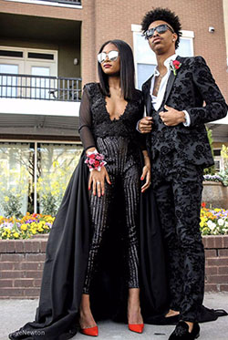 Homecoming Outfits For Black Couple, Party dress: party outfits,  Prom outfits,  Black Couple Homecoming Dresses  