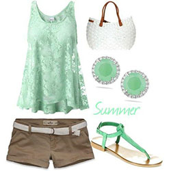 Polyvore Summer Casual wear, Bermuda shorts: High-Heeled Shoe,  Polyvore Outfits Summer  