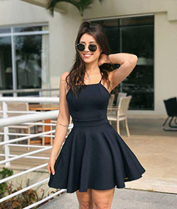 Little black dress, Party Outfit Vestido Rodado, Vestido GodÃª: Cute Party Dresses,  black dress  