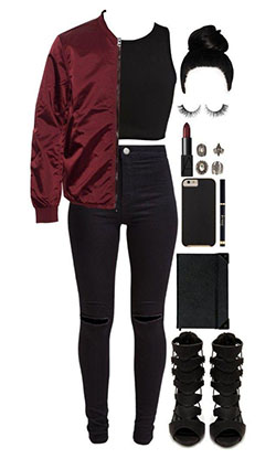 Fall Outfit Bell sleeve, Crop top: Fall Outfits,  Outfits Polyvore  