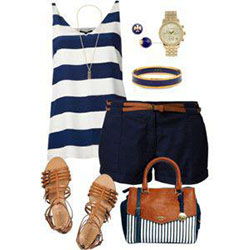 Polyvore Summer Casual wear, Cobalt blue: Royal blue,  Polyvore Outfits Summer  