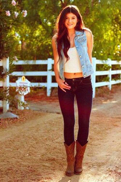 Cute outfits with cowboy boots: Jean jacket,  Cowboy boot,  Western wear,  Cowgirl,  Short Boots  