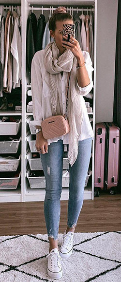 beige scarf #summer #outfits style: summer outfits,  winter outfits,  fashion blogger  