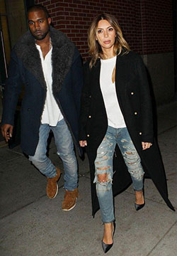 Celebrity matching dress | Kim K & Kayne West: Matching Couple Outfits,  Los Angeles,  Kris Jenner,  Kourtney Kardashian  