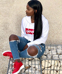 Outfit for teen black girl to show some swag!: Black girls,  Black Teenage Girls,  Teen Girls,  Funky Outfits,  Black Girl Fashion  