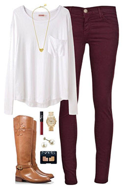 Cute Polyvore Outfits For School For Girls.: Casual Outfits,  Brown Boots  