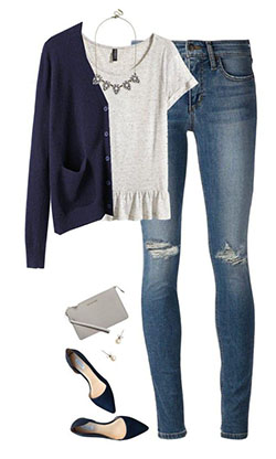 Polyvore Outfits - jeans, top, shoes: Polyvore Outfits 2019  