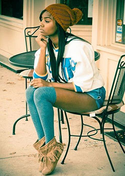 Wearing a Beanie with Swag - Swag Style Tips: Swag outfits,  Black girls,  Black Girl Fashion  