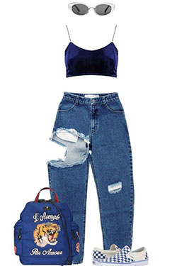 Baddie Slim-fit pants, Mom jeans: Jeans Outfit,  Baddie Outfits  