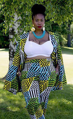 African print jacket plus size: Plus size outfit,  Plus Size Ankara  