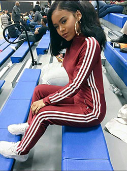 Baddie adidas track suit: Sporty Outfits,  Adidas Joggers  