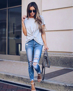 50 Best Ripped Jeans Outfit Summer Images in September 2023