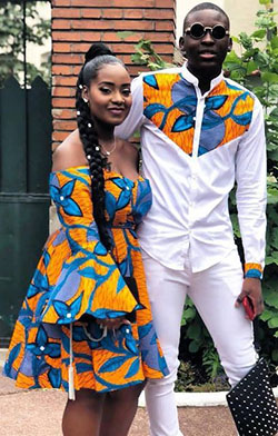Ankara dress with sneakers: Matching African Outfits  