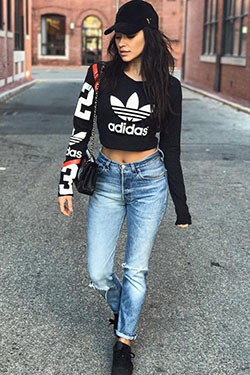 Shay mitchell adidas shoes: Crop top,  Sporty Outfits,  Shay Mitchell  