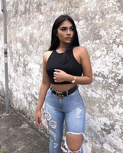 High Waisted jeans for black girls: black girls jeans outfit,  Black girls  
