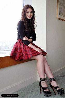 Lily collins vestidos cortos: Skirt Outfits,  Lily Collins  