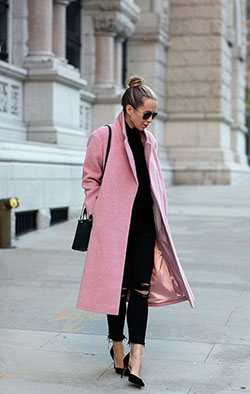 Pale pink trench coat, Trench coat ...