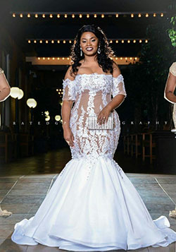 Wedding Dresses Sweetheart Beaded Mermaid: Wedding dress,  Ball gown,  Aso ebi,  African Wedding Dress  