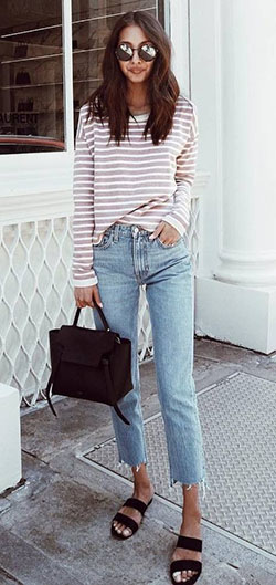 Perfect Casual Outfit Ideas To Upgrade Your Wardrobe: High Waisted Jeans  