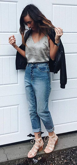 Great Street Style Outfits To Copy Right Now: High Waisted Jeans  