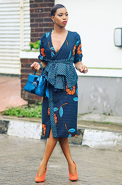 African print office dresses: Pant Suits,  Traditional African Outfits  