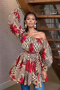 Off shoulder chitenge dresses: Aso ebi,  Boho Dress,  Traditional African Outfits  