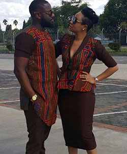 African wear for men and women: Matching African Outfits  