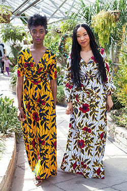 Pagne hibiscus, Maxi dress, Off-The-Shoulder Dress: Maxi dress,  Traditional African Outfits,  Off-The-Shoulder Dress  