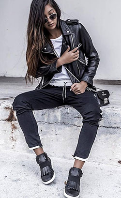 Leather jacket,  Street fashion: Leather jacket,  Trench coat,  Street Outfit Ideas,  Boxy Jacket  