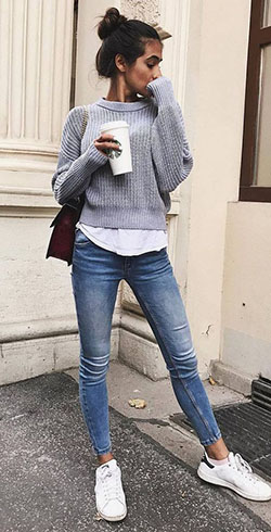Basic outfit ideas: Casual Winter Outfit,  Slim-Fit Pants  