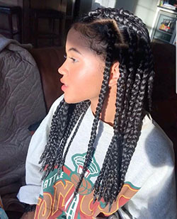 Black Girls Box braids,  Afro-textured hair: Afro-Textured Hair,  Long hair,  Hairstyle Ideas,  Brown hair,  Box braids,  Braided Hairstyles  