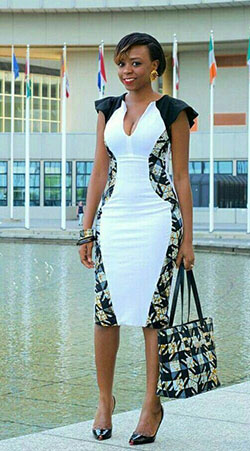 White kitenge dresses: party outfits,  Cocktail Dresses,  Bandage dress,  Sheath dress,  Ankara Long Gown  