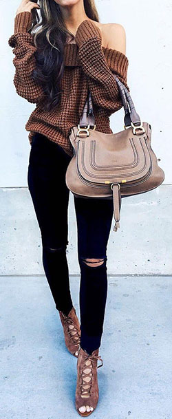 Classy Fall Outfits To Update Your Wardrobe: Black Jeans Outfit,  winter outfits,  Slim-Fit Pants  