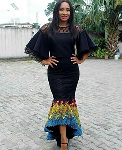 Kamdora ankara styles: Aso ebi,  Ankara Long Gown  