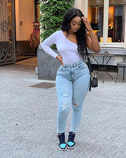 Cute Outfit Ideas For Curvy Teen Girls 2019: Jeans Outfit  