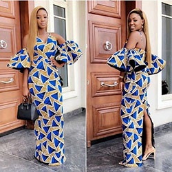 Latest ankara gown styles for wedding: party outfits,  Aso ebi,  Maxi dress,  Pretty dress,  Traditional African Outfits  