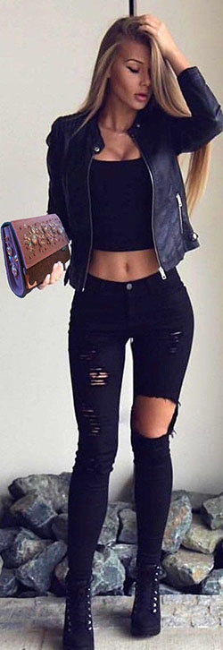 Kim lamarin, Bodycon dress, Crop top: Black Jeans Outfit,  Slim-Fit Pants  