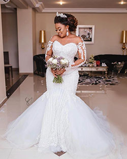 Elegant Mermaid Trumpet Wedding Dress For Women Vneck Sleeveless Backless Bridal  Dress Floorlength Court Robe De Mariee  Wedding Dresses  AliExpress