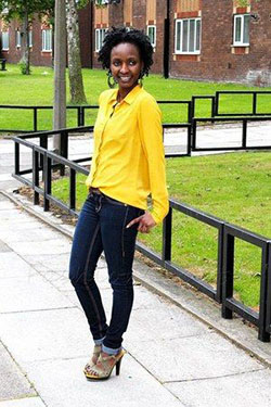 Slim-fit pants,  Belt Sandals: Slim-Fit Pants,  Yellow Outfits Girls  