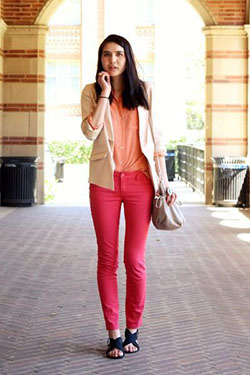 Amazing Pink jeans Outfit Ideas for Ladies: Pink Jeans  