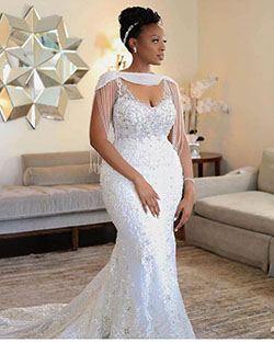 Plus Size Wedding Dresses That Celebrate Your Curves: Wedding dress,  Plus size outfit,  Sheer fabric,  Maxi dress,  African Wedding Dress  