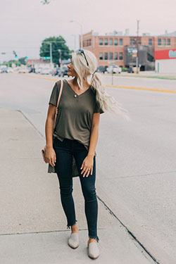 Cute casual outfits college: Slim-Fit Pants,  College Outfit Ideas  