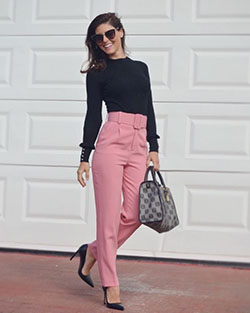Pink Pant Outfit For Winter: Pink Pant  