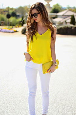 Fashion model: Yellow Outfits Girls  