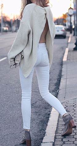Catchy Outfit Ideas To Wear During Winter: Casual Winter Outfit,  Slim-Fit Pants  